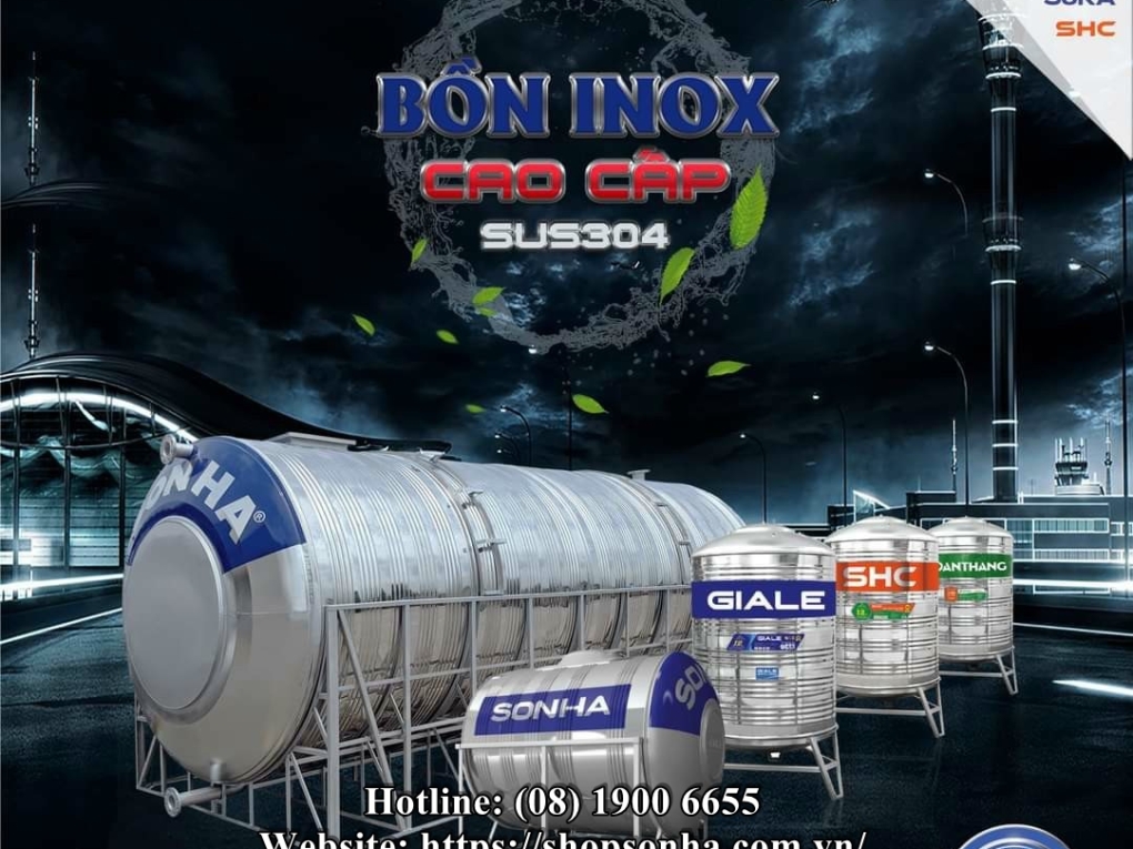 [Mới] Đại lý cung cấp Bồn nước inox Sơn Hà khu vực miền Bắc