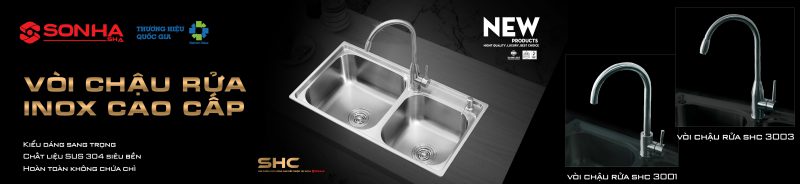 Chậu rửa Inox cao cấp Sơn Hà S100S